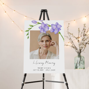 Freesia Memorial Photo Funeral Foam Board