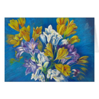 Freesia Posy Art Card