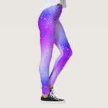 Freesia Purple Blacklight Leggings<br><div class="desc">An original op art pattern in many shades that showcases given colors in lively and interesting ways.</div>