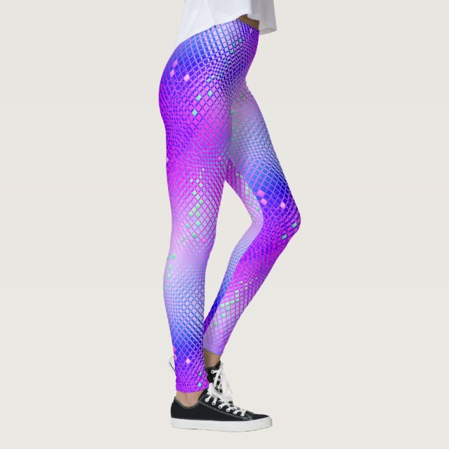 Freesia Purple Blacklight Leggings (Right)