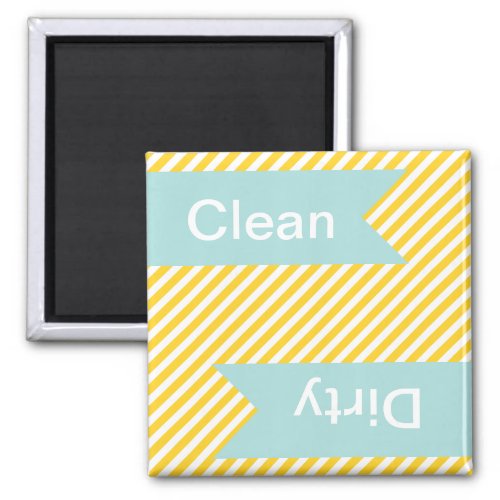 Freesia Striped Clean _ Dirty Dishwasher Magnets