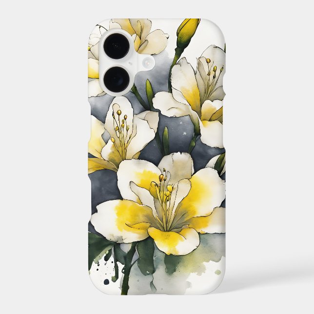 Freesia - Watercolor flowers Case-Mate iPhone Case (Back)