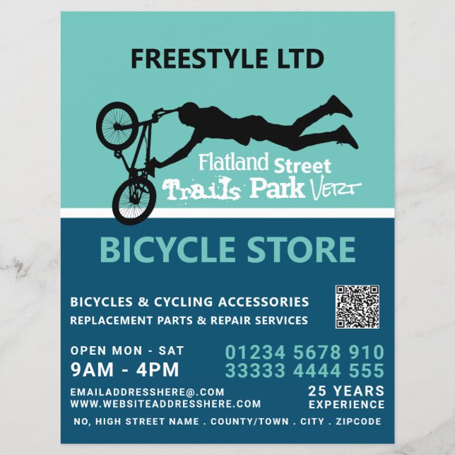 Freestyle Bike Motocross, Cycling Store Advert Flyer (Front)