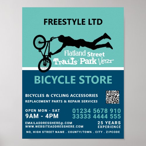 Freestyle Bike Motocross Cycling Store Advert Poster