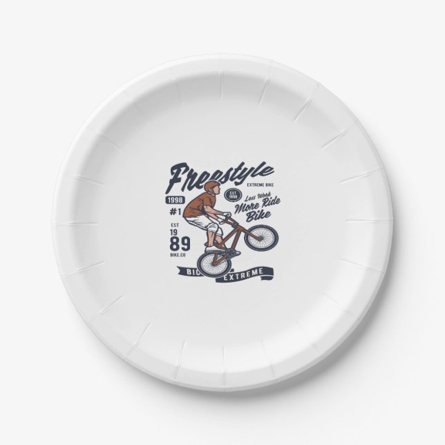 Freestyle Bike Paper Plates (Front)