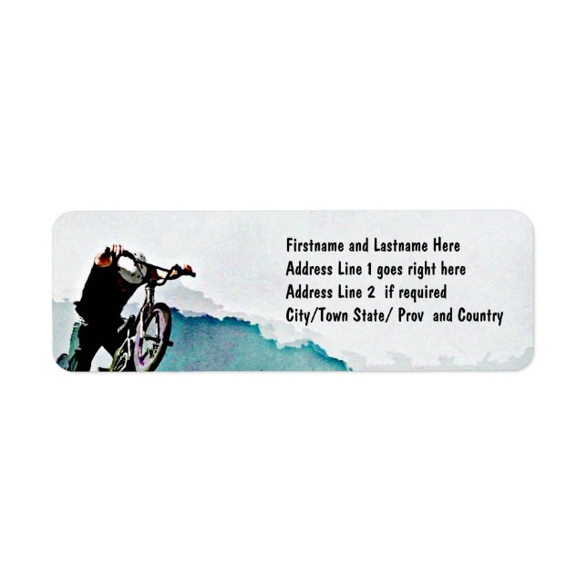 Freestyle BMX Bicycle Stunt Label (Front)