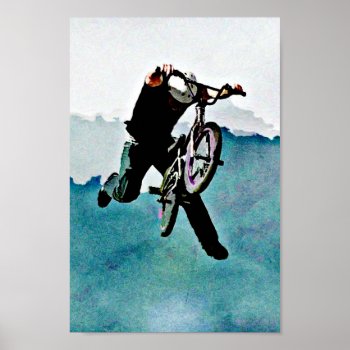 Freestyle Bmx Bicycle Stunt Poster by RetroZone at Zazzle