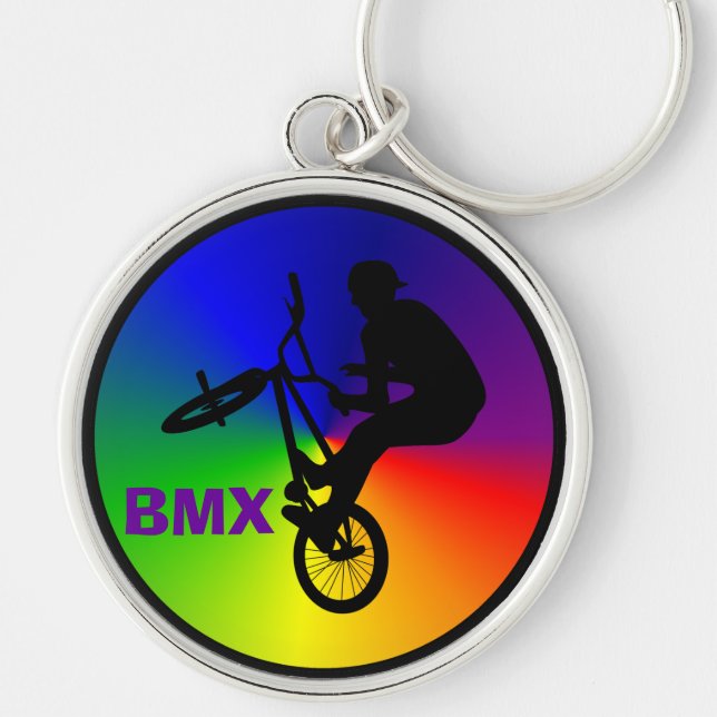 Freestyle BMX Flatland Biker Keychain (Front)