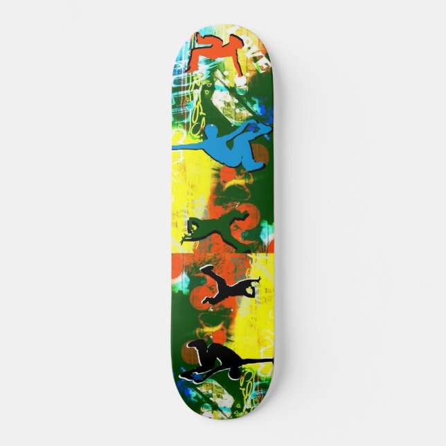 Freestyle Break Dance Graffiti  Hip Hop Skateboard Deck (Front)