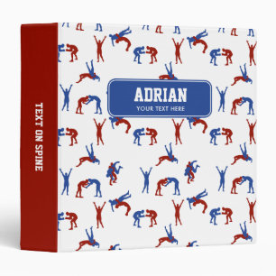 Freestyle Greco Roman Wrestling Pattern 3 Ring Binder