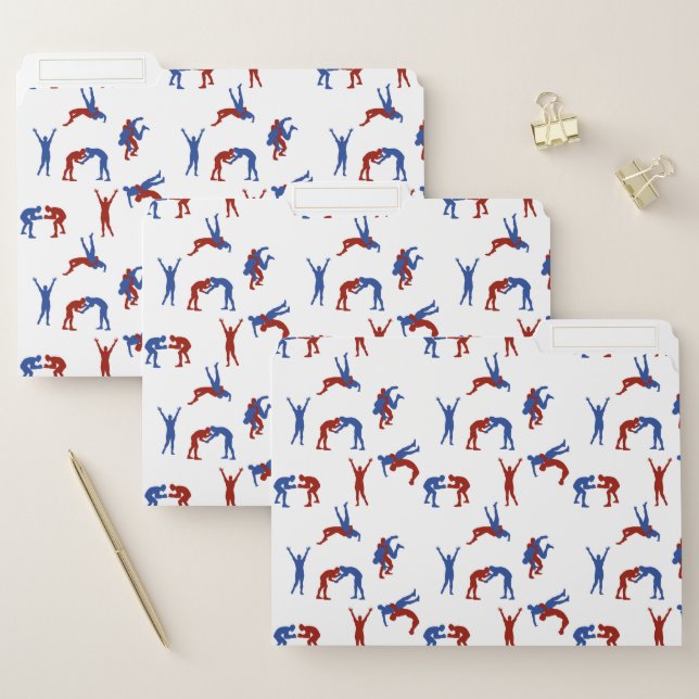 Freestyle Greco Roman Wrestling Pattern File Folder (Set)
