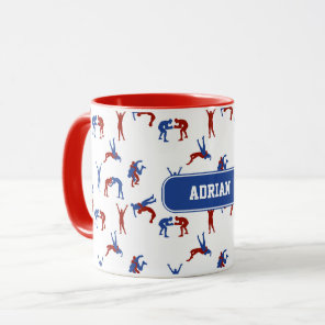 Freestyle Greco Roman Wrestling Pattern Mug