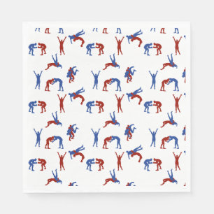 Freestyle Greco Roman Wrestling Pattern Napkins