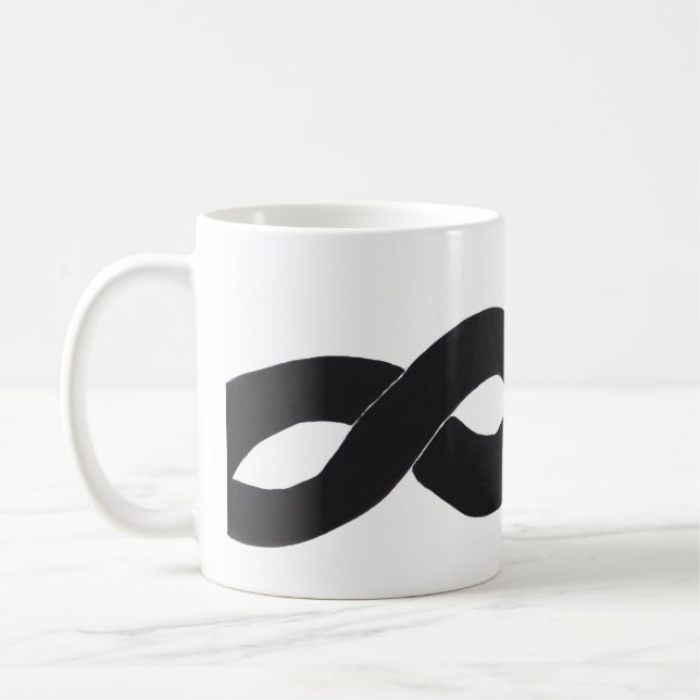 Freestyle Monochrome Looping Design Mug (Left)