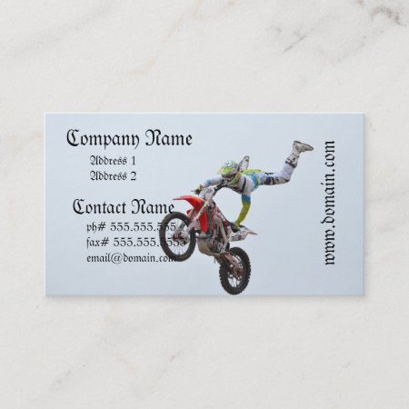 Freestyle Motocross Business Card