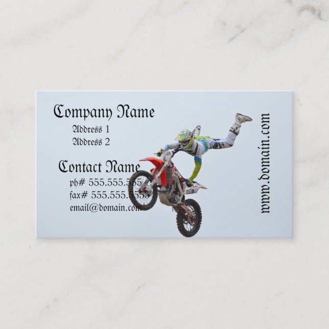 Freestyle Motocross Business Card (Front)