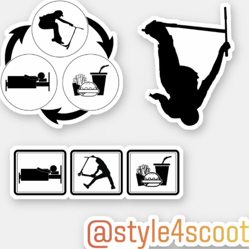 Freestyle scooter sticker pack 4