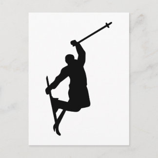 Freestyle ski jump postcard