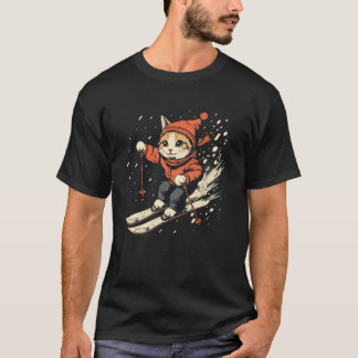 Freestyle skier Cat on Freestyle Skiing T-Shirt