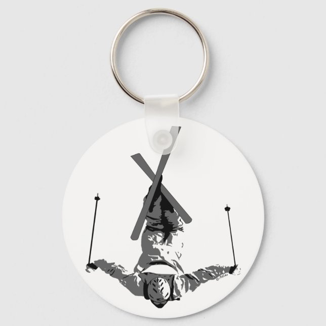 Freestyle Skiing Keychain (Front)