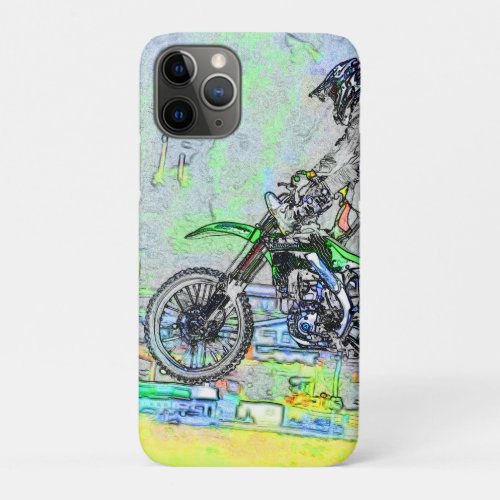 Freestyle Stuntman _ Motocross Rider iPhone 11 Pro Case