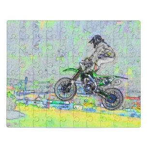 Freestyle Stuntman-Motocross Rider Jigsaw Puzzle