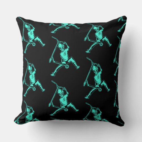 Freestyle Trick Scooters Throw Pillow