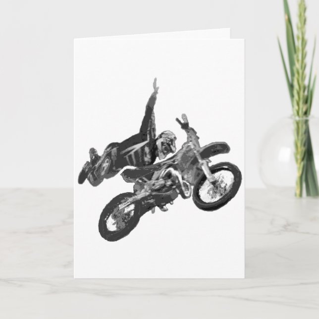 freestyling with dirt bike card (Front)