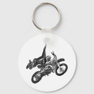 Freestyling with dirt bike keychain
