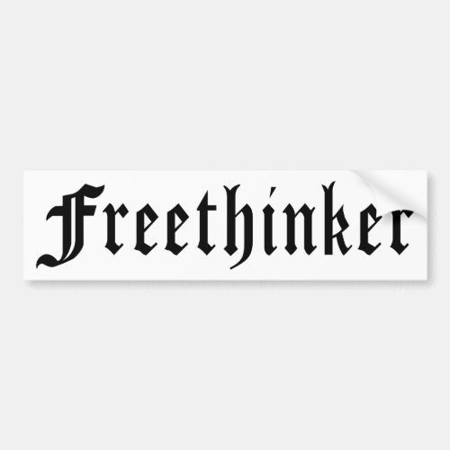 Freethinker 1 bumper sticker
