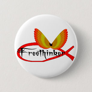 Freethinking Fish Symbol Button