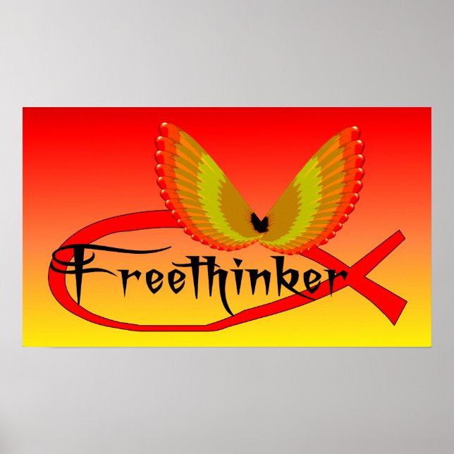 Freethinking Fish Symbol Poster (Front)