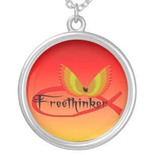 Freethinking Fish Symbol Silver Plated Necklace
