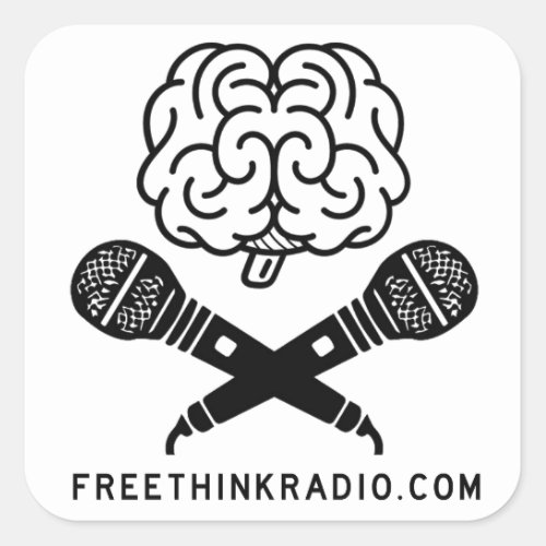 FreeThinkRadio Brainbones Stickers