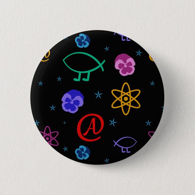 Freethought Atheist Customizable Button (Front)
