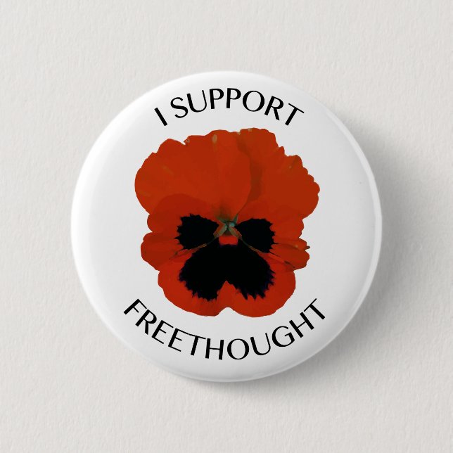 Freethought Viola Flower Button (Front)