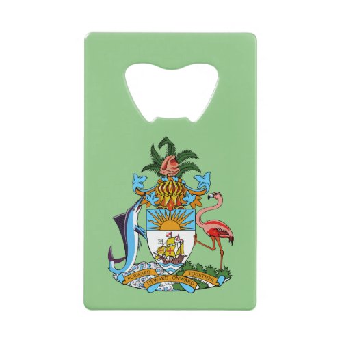 Freetown Bahamas with Coat of Arms Eleuthera Credit Card Bottle Opener