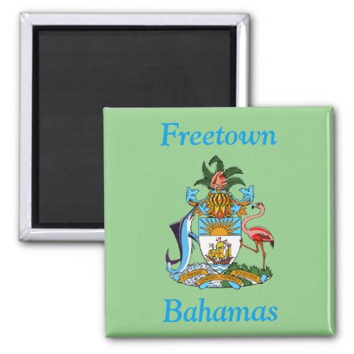 Freetown Bahamas with Coat of Arms Eleuthera Magnet