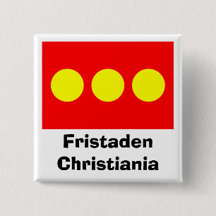 Freetown Christiania Flag Pinback Button