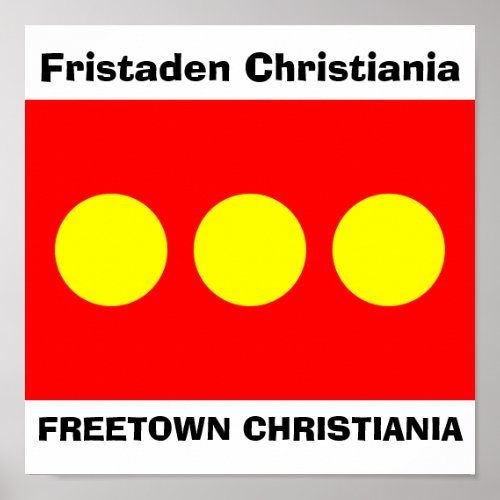 Freetown Christiania Flag Poster