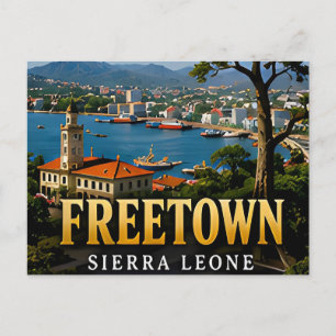 Freetown Harbor and Atlantic Beauty Postcard