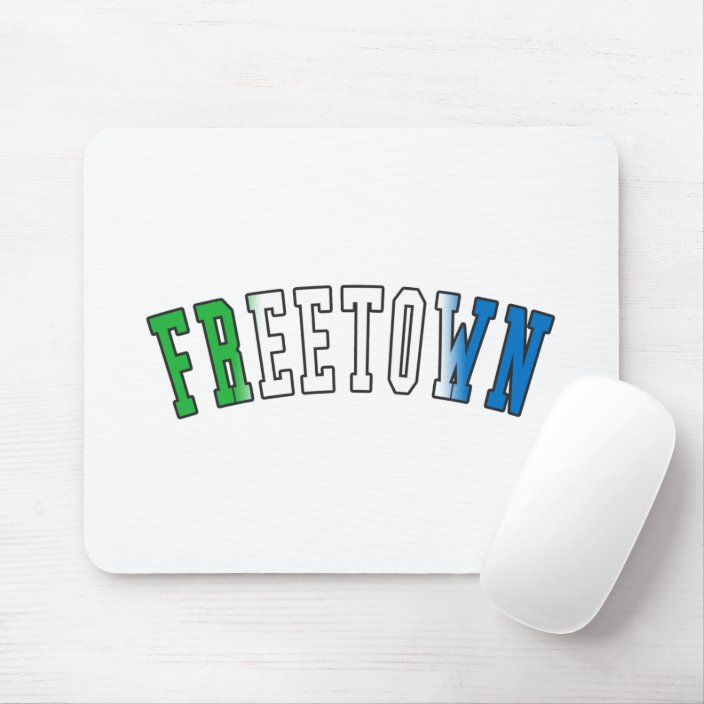 Freetown in Sierra Leone National Flag Colors Mouse Pad