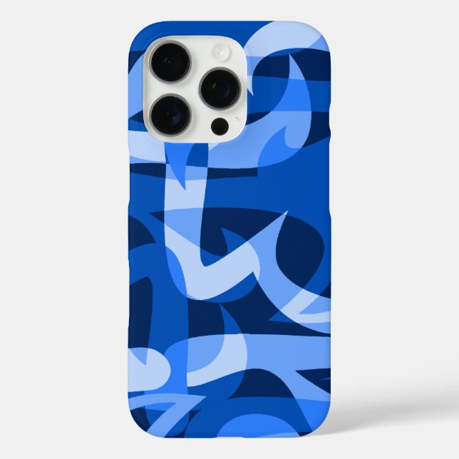 Freeway Abstract Retro Psychedelic Blue Case-Mate iPhone Case (Back)