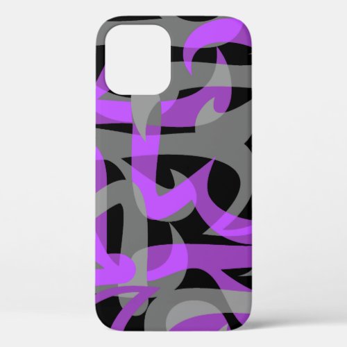 Freeway Abstract Retro Psychedelic Violet iPhone 12 Pro Case