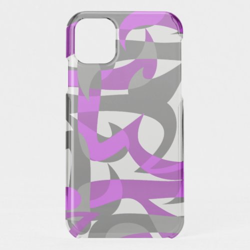 Freeway Abstract Retro Psychedelic _ Violet  iPhone 11 Case