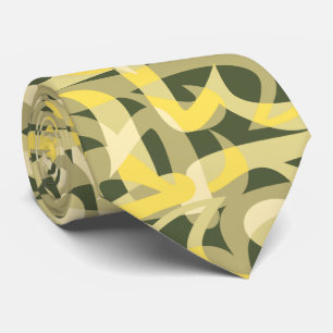 Freeway Abstract Retro Two-Side Print Neck Tie