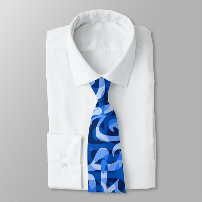 Freeway Abstract Retro Two-Side Print Tie (Tied)