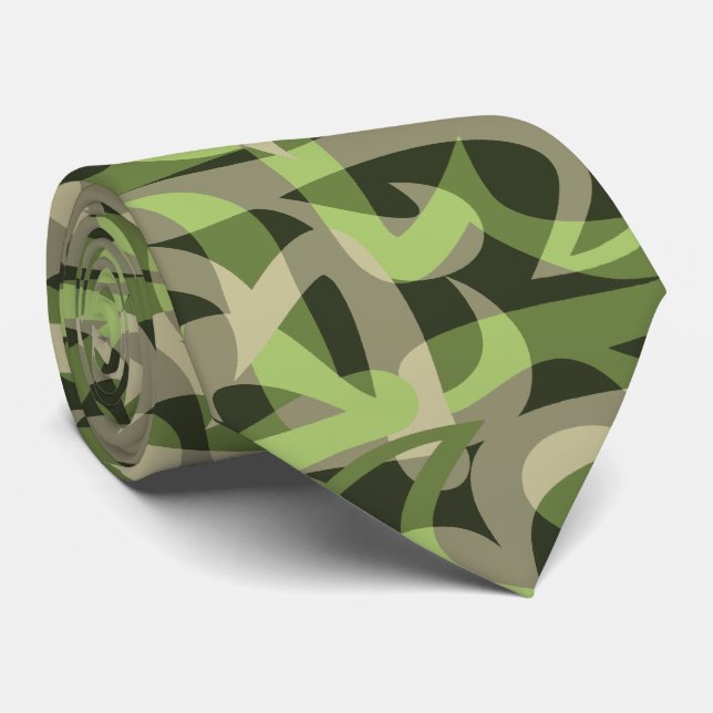 Freeway Abstract Retro Two-Side Print Tie (Rolled)