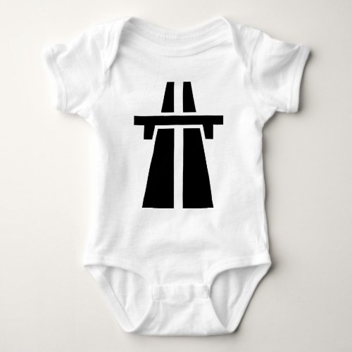 Freeway Motorway Autobahn _ Black Baby Bodysuit