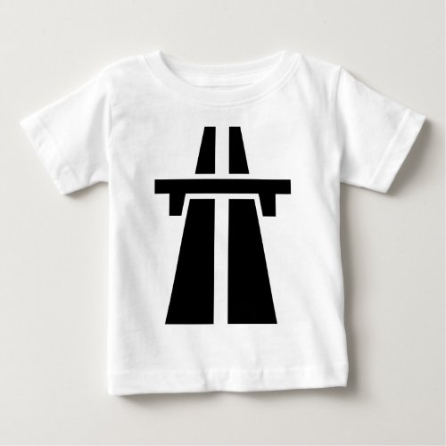 Freeway Motorway Autobahn _ Black Baby T_Shirt